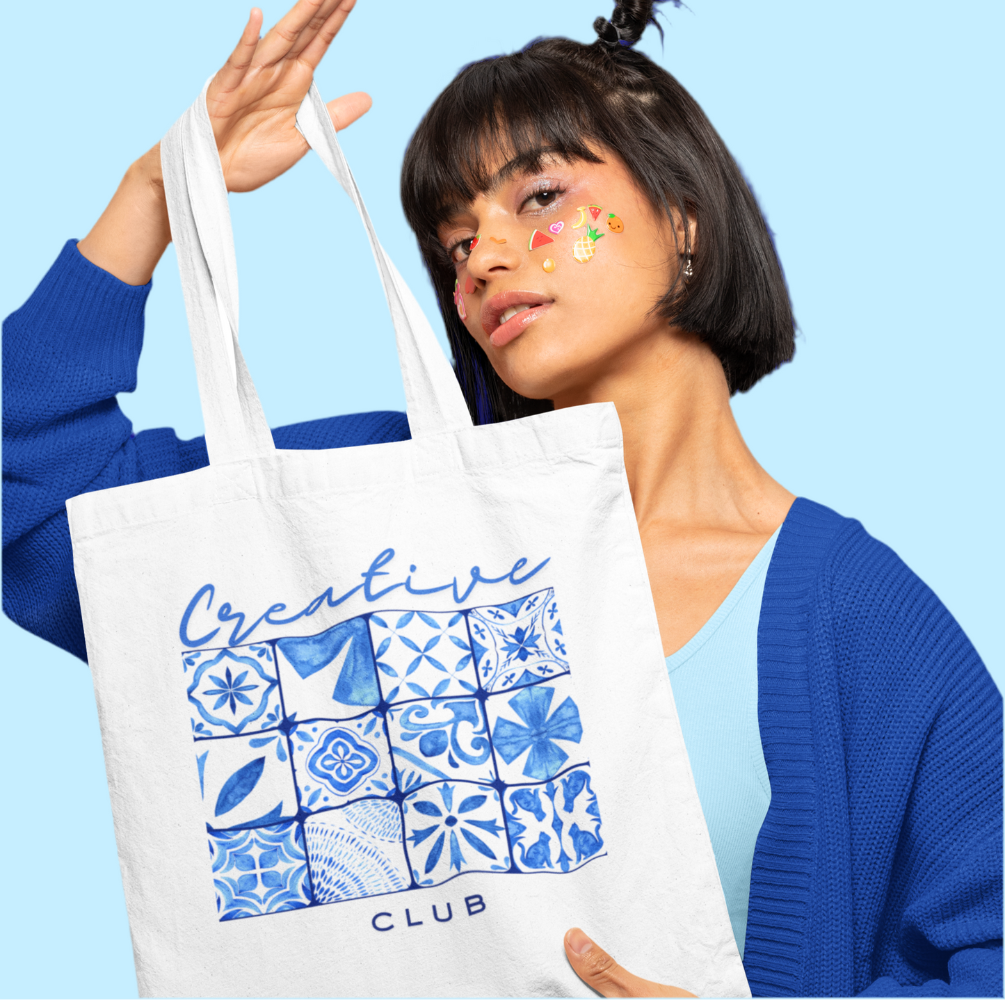 Azure Heaven 100% tote bag 200gsm