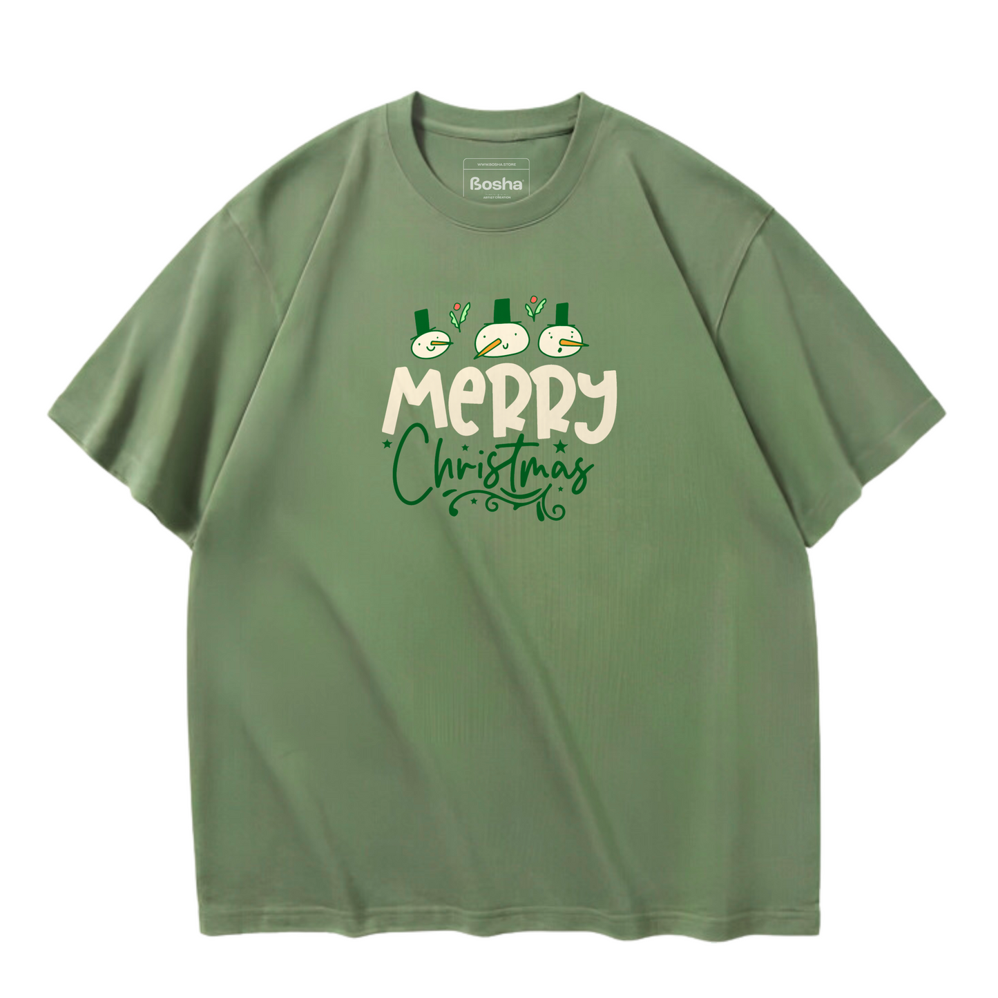 Xmas Oversized Heavy 100% Cotton T-Shirt - Unisex