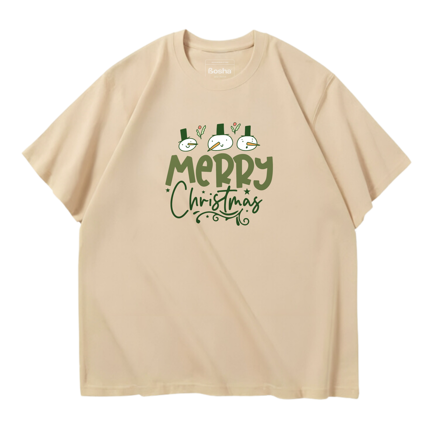 Xmas Oversized Heavy 100% Cotton T-Shirt - Unisex
